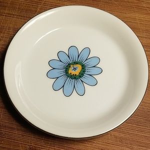 Vintage Blue Flower Dish-small-  Japan